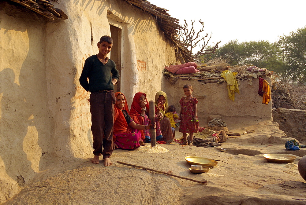 Village life near Deogarh, Rajasthan state, India, Asia