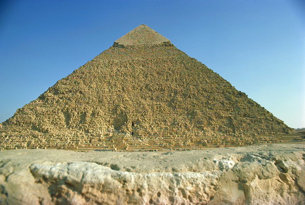 Chephren pyramid, Giza, UNESCO World Heritage Site, near Cairo, Egypt, North Africa, Africa