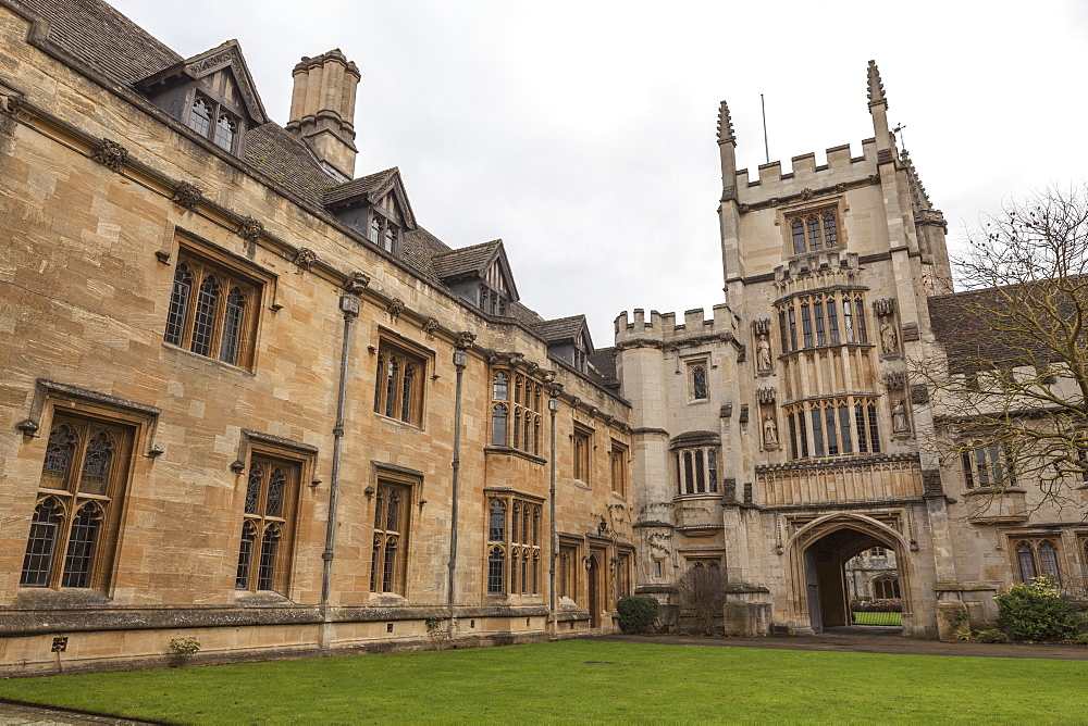 St. John's Quad, Magdalen College, Oxford, Oxfordshire, England, United Kingdom, Europe