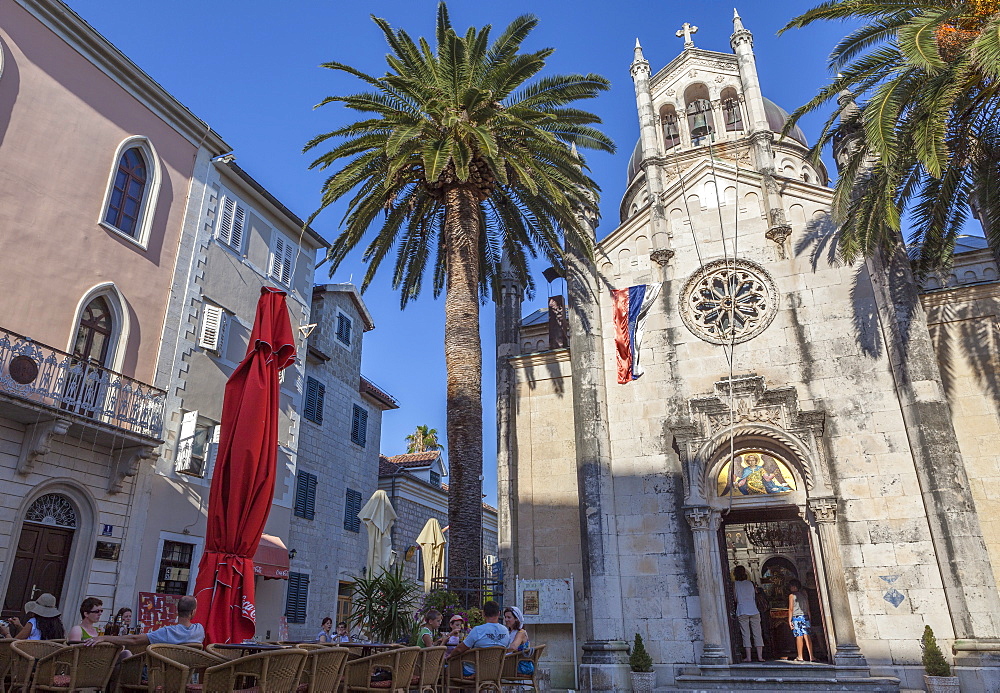 Church of St. Archangel Michael, Herceg Novi old town, Montenegro, Europe 