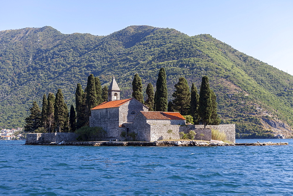 St. George's Island, Bay of Kotor, UNESCO World Heritage Site, Montenegro, Europe 