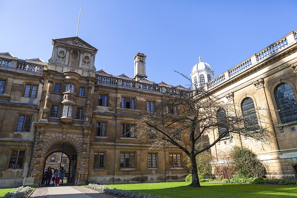 The outer courtyard, Clare College, Cambridge, Cambridgeshire, England, United Kingdom, Europe