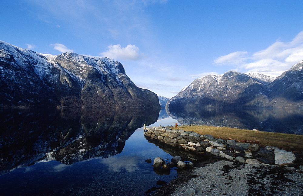 View of the Aurlandsfjord, Norway.