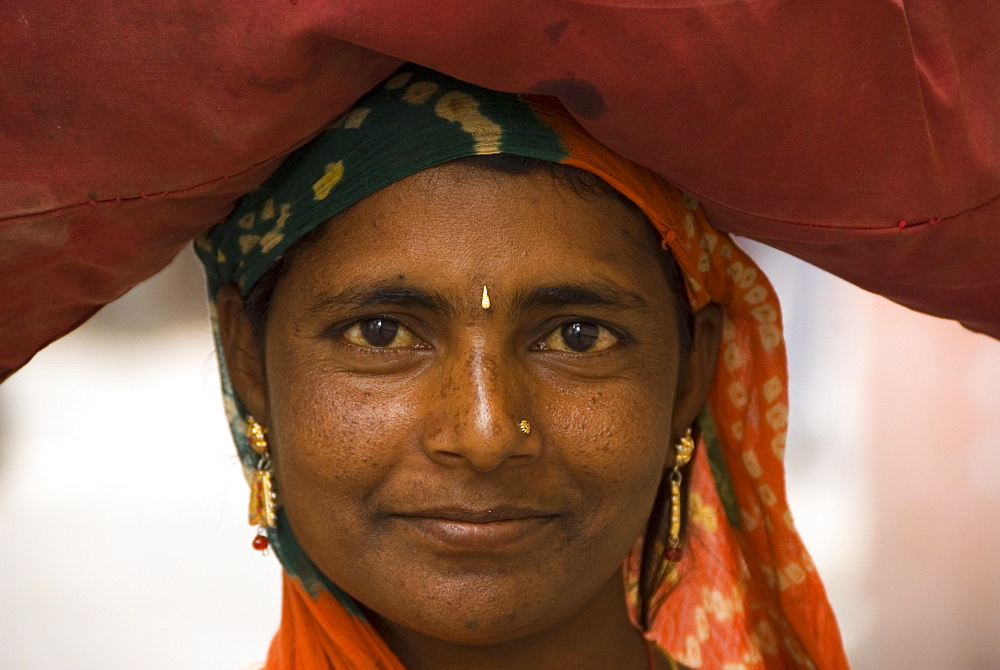 Portrait of woman, Rajasthan, India