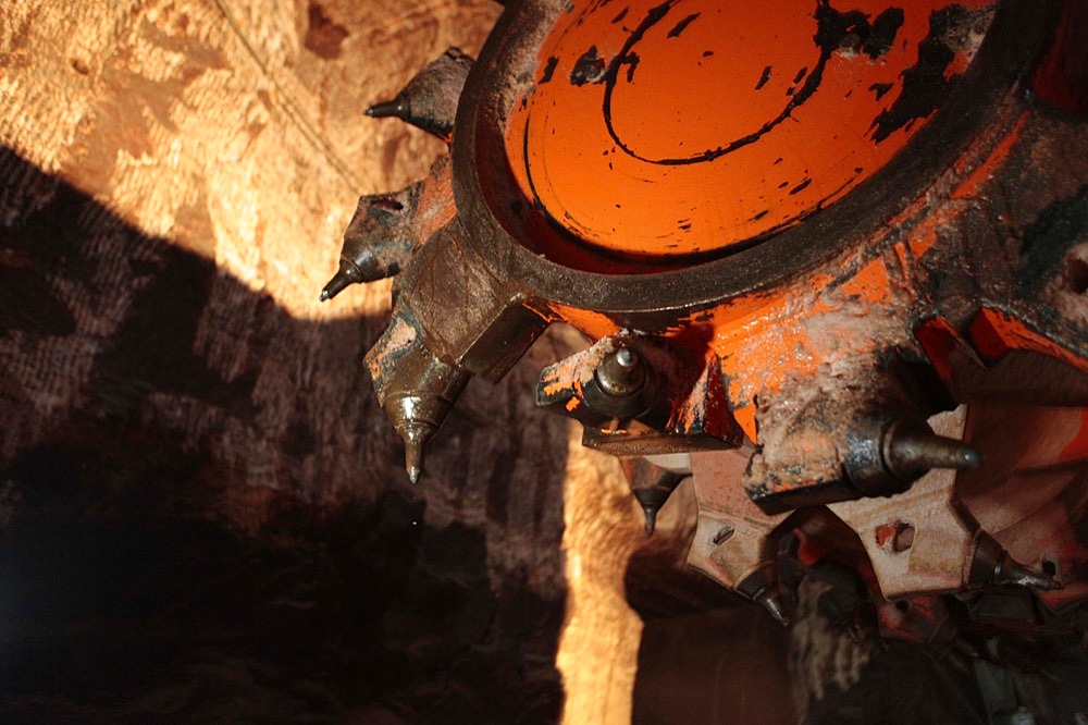 The mine uses the most sophisticated modern mining techniques to bring grit salt to the surface, including a laser guided JOY excavator and mechanical drills and lift.