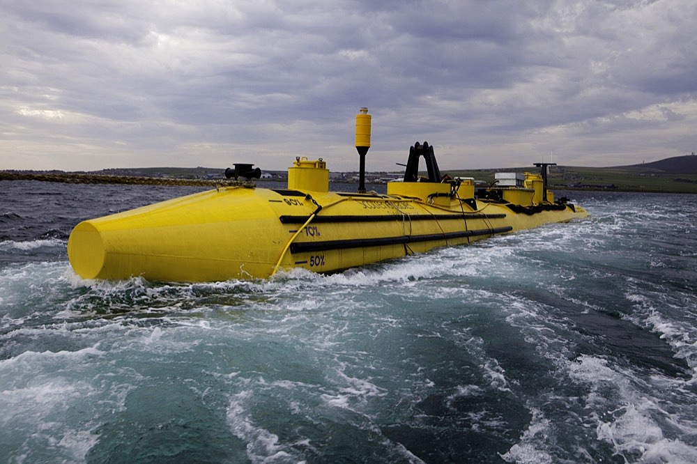 Orkney Islands Sept 2011 Wave and Tidal Power shoot - out testing with the Scotrenewables machine off Kirwall -  Scotrenewables Tidal Power Ltd is a renewable energy research and development business based in the Orkney Islands.