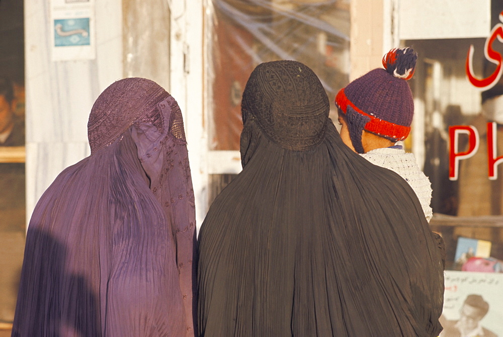 Women wearing burkas, Afghanistan, Asia