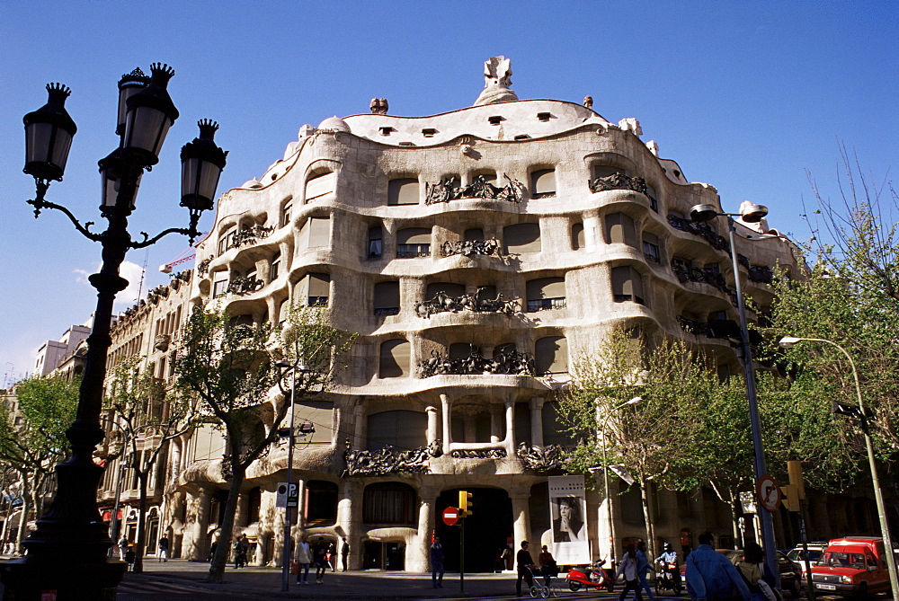 Gaudi's Casa Mila (La Pedrera), Barcelona, Catalonia, Spain, Europe