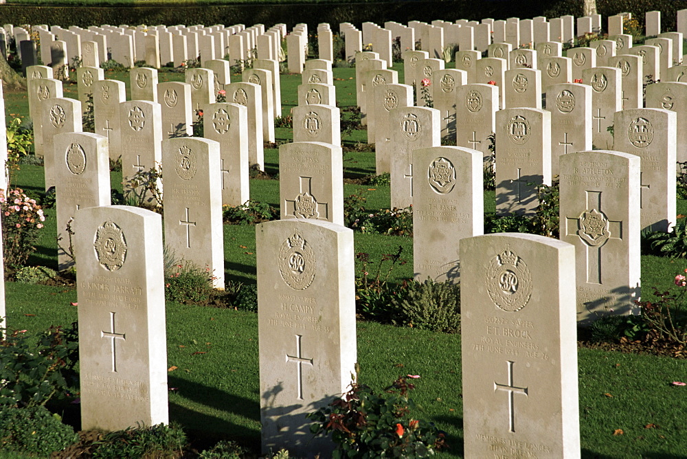 War Cemetery, 1939-1945, World War II, Bayeux, Basse Normandie (Normandy), France, Europe