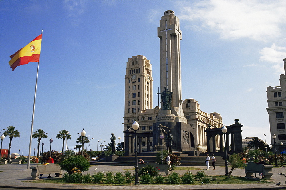 Spanish Civil War monument, Plaza de Espana, Santa Cruz, Tenerife, Canary Islands, Spain, Europe