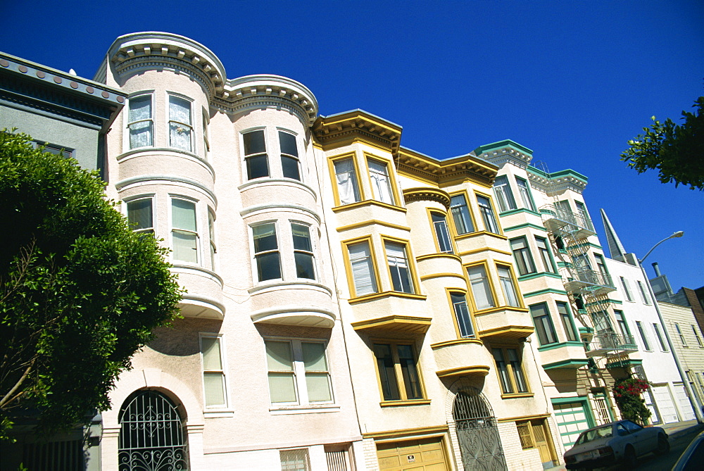 Nicely maintained housing facade, San Francisco, California, United States of America, North America