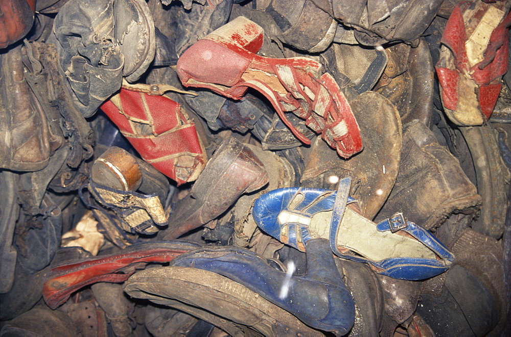 Prisoners' shoes, Auschwitz, Makopolska, Poland, Europe