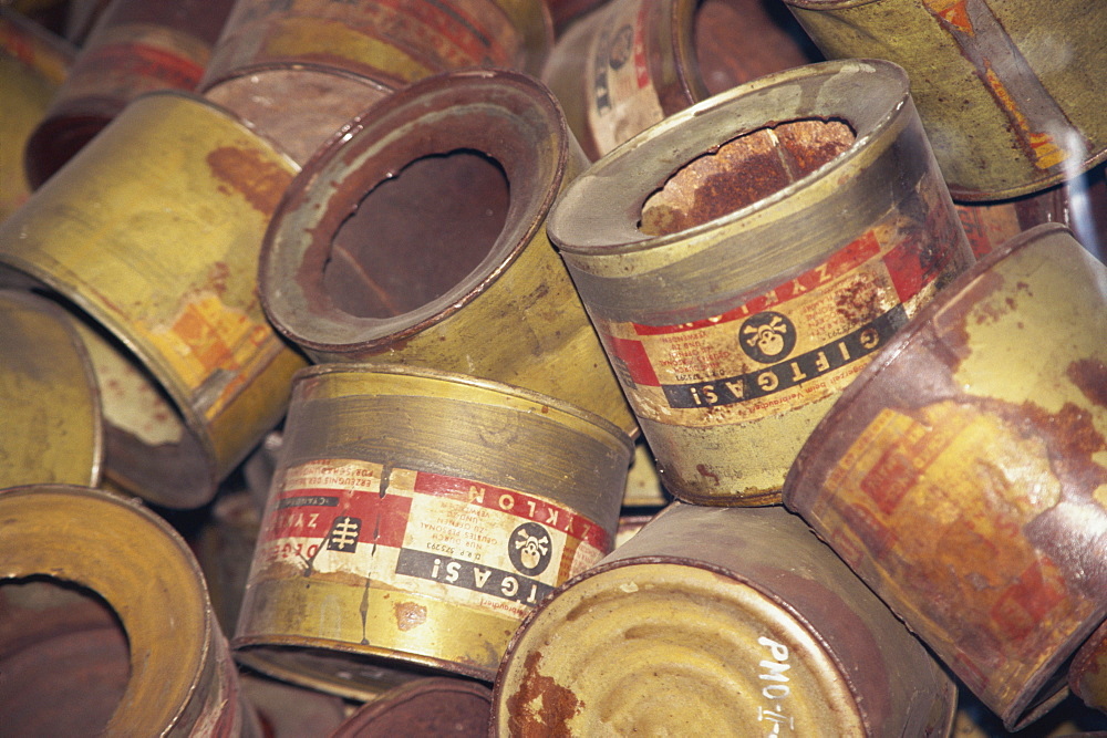 Cyclon B poison cannisters, Auschwitz, Makopolska, Poland, Europe