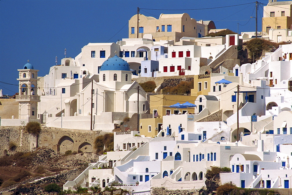 Fira Town, the capital of Santorini (Thira), Cyclades Islands, Greek Islands, Greece, Europe