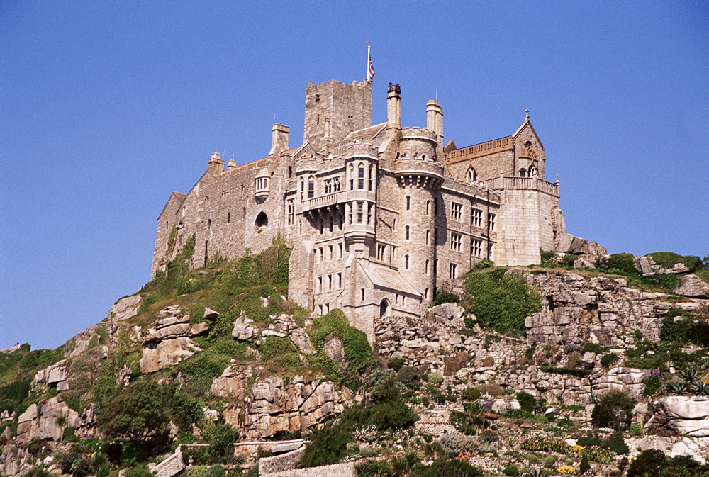 Castle dating from the 14th century, St. Michael's Mount, Cornwall, England, United Kingdom, Europe