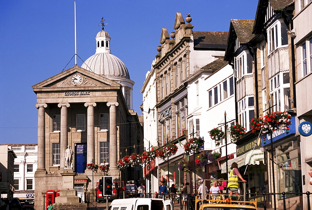 Market House dating from 1838, Market Jew Street, Penzance, Cornwall, England, United Kingdom, Europe