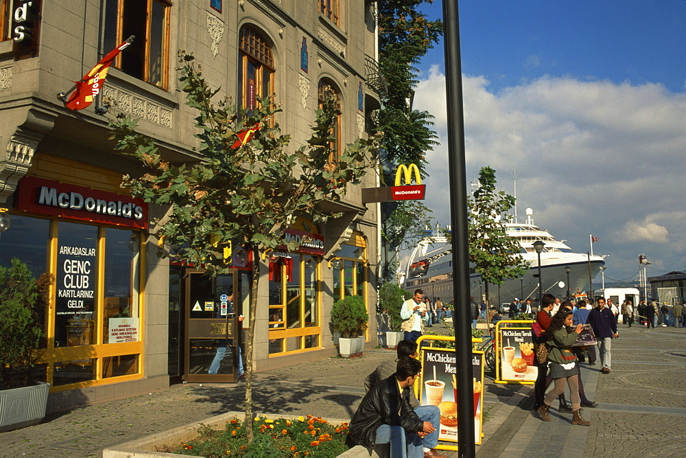 McDonalds out let at port, Istanbul, Turkey, Europe