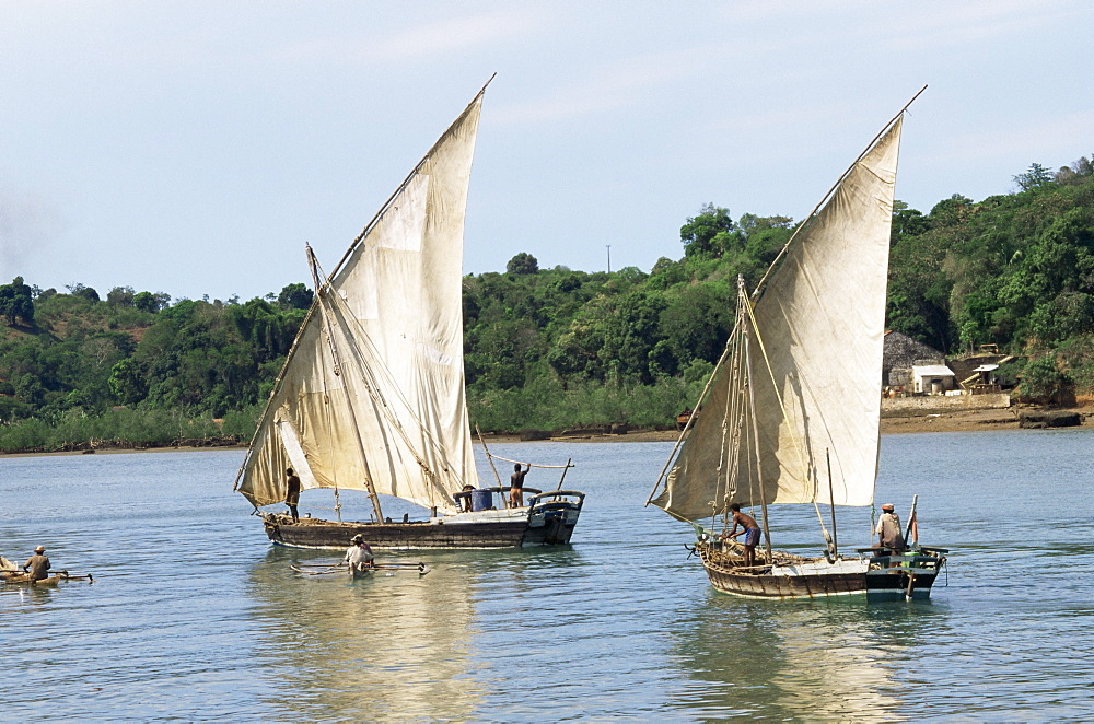 Sailboats, Nosy Be Island, Madagascar, Indian Ocean, Africa