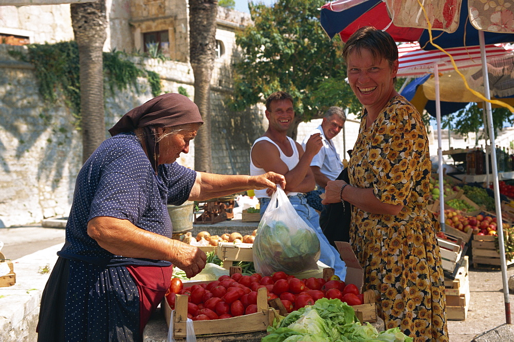 Market, Korcula, Korcula Island, Croatia, Europe