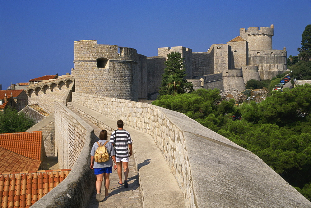 Walking the walls, Dubrovnik, Croatia, Europe