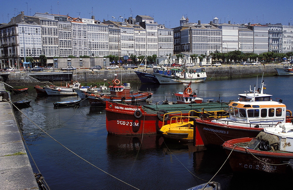 La Coruna harbour, Galicia, Spain, Europe