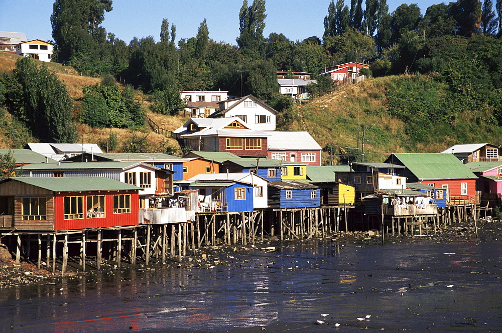 Palafitos, Castro, Chiloe Island, Chile, South America