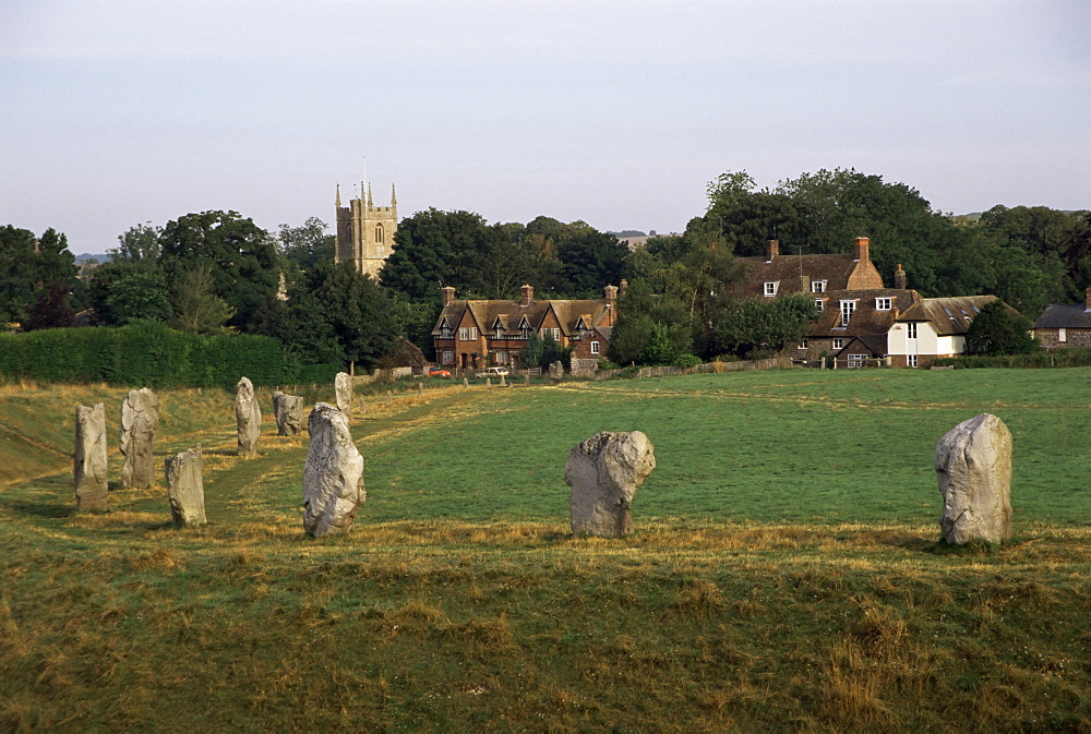 Stone circle at Avebury, UNESCO World Heritage Site, Wiltshire, England, United Kingdom, Europe