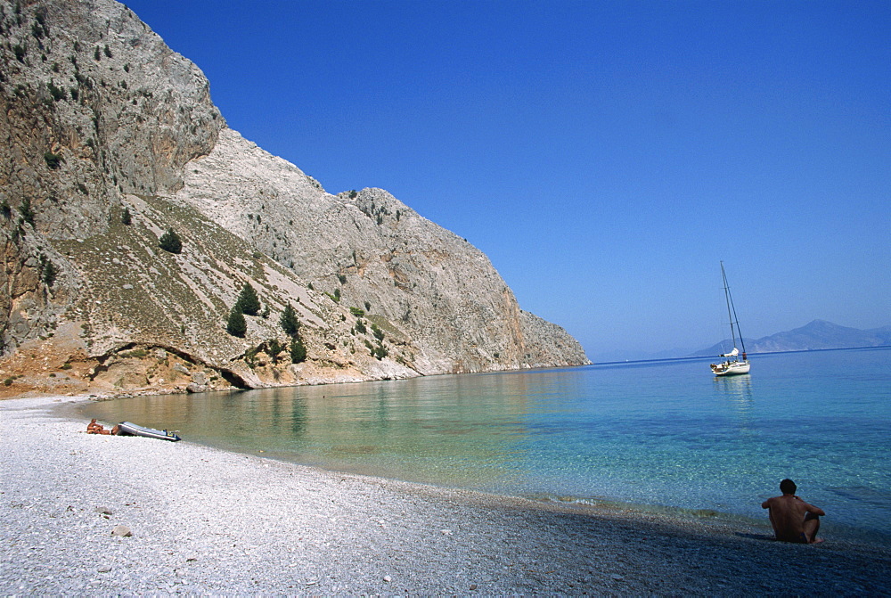 St. George's Bay, Symi, Dodecanese, Greek Islands, Greece, Europe