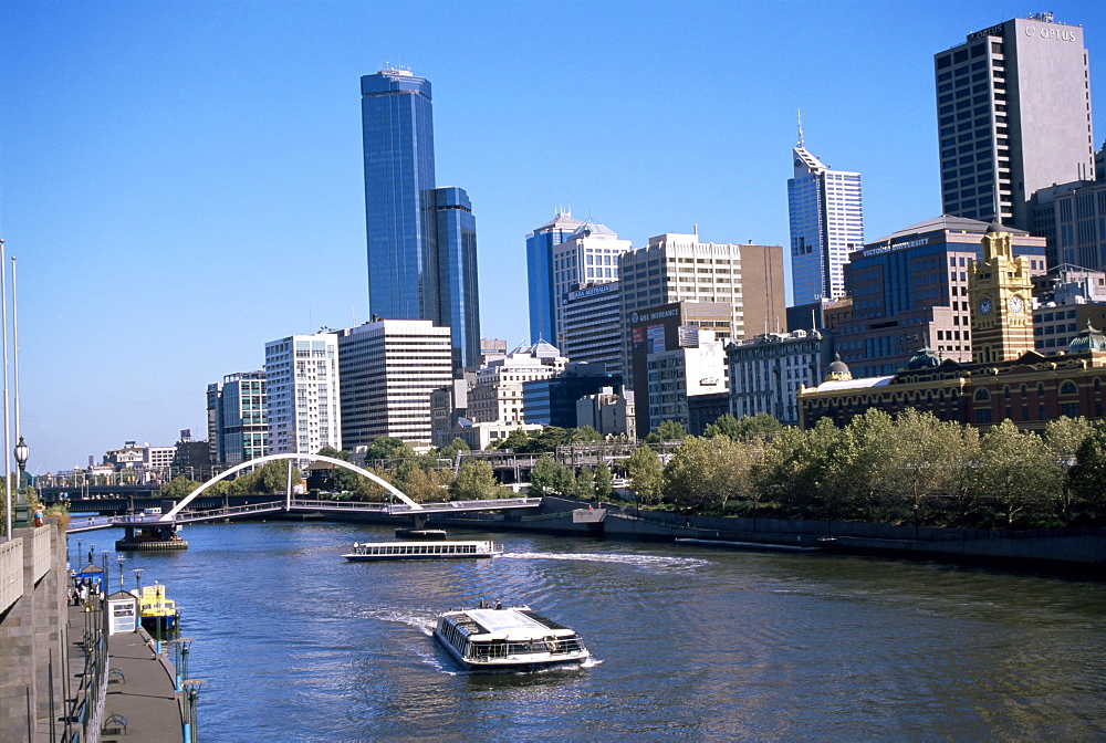 City skyline and the Yarra River, Melbourne, Victoria, Australia, Pacific