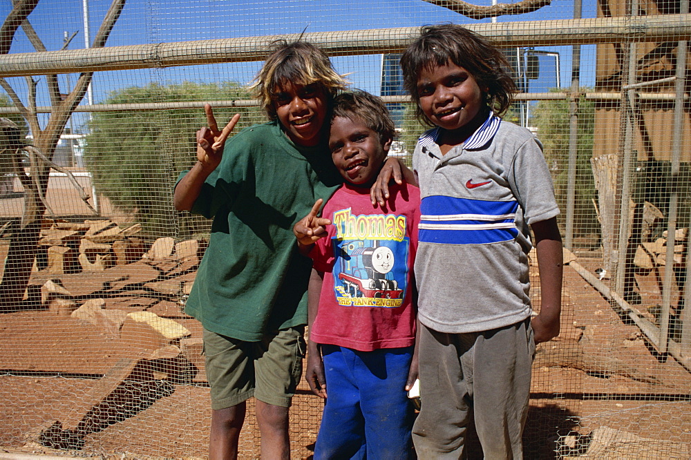 Aboriginal boys at Curtin Springs station, Centre, Northern Territory, Australia, Pacific