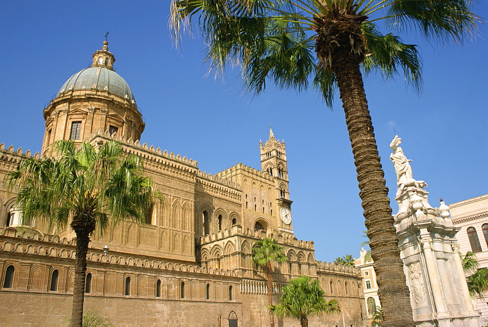 Late 12th century Sicilian Norman style cathedral, Palermo, Sicily, Italy, Europe