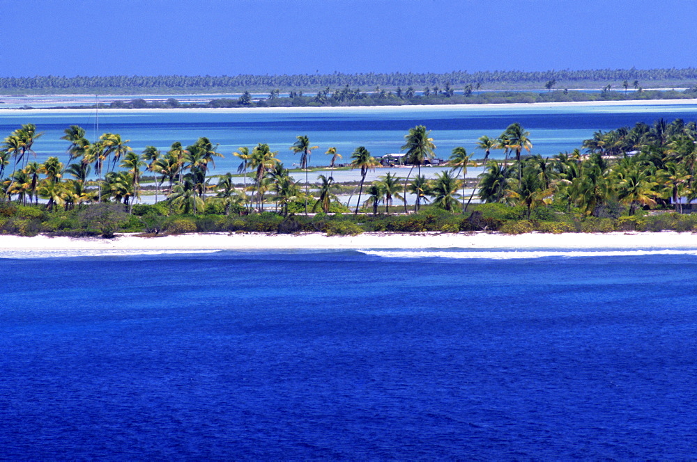 Aerial view of Christmas Island, Kiribati, Pacific