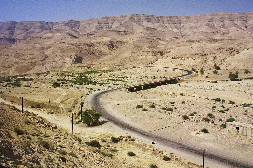 Canyon of Wadi Mujib, the biblical Arnon and boundary between Amorites and Moabites, Jordan, Middle East