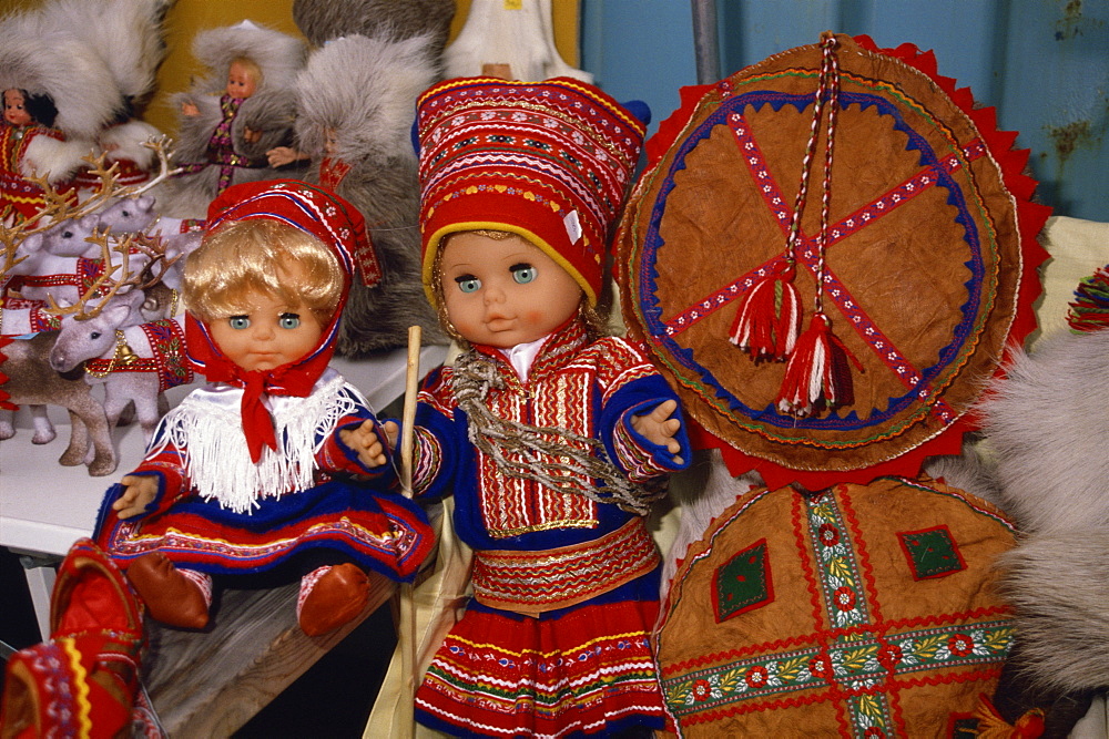 Lapp dolls, Tromso, Norway, Scandinavia, Europe