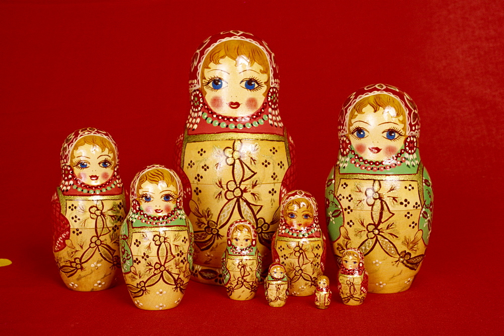 Typical Russian dolls for sale, Russia, Europe