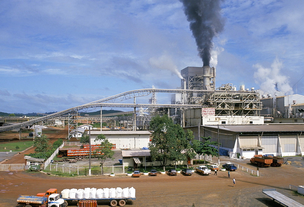 Timber mill, Jari project on Jari River, Brazil, South America