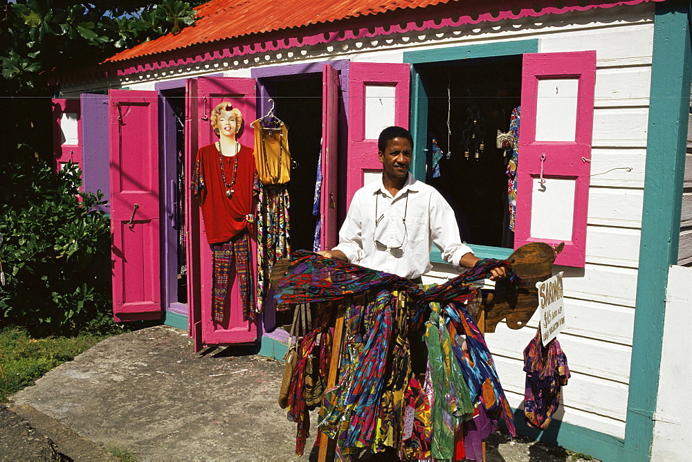 Small colourful boutique, Road Town, Tortola, British Virgin Islands, West Indies, Caribbean, Central America