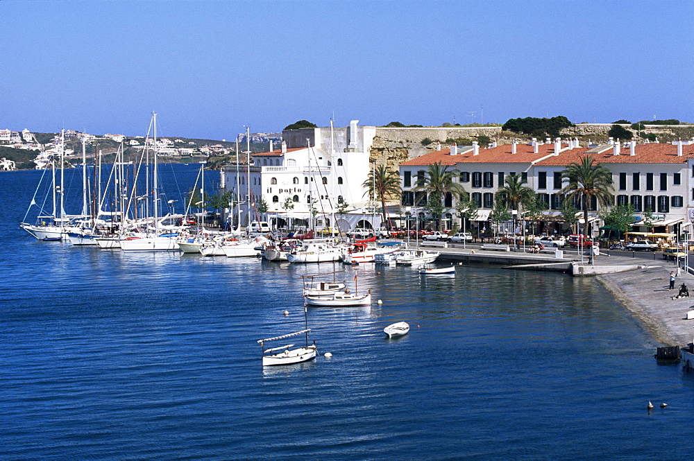 Port and yacht harbour, Mahon, Menorca, Balearic Islands, Spain, Mediterranean, Europe