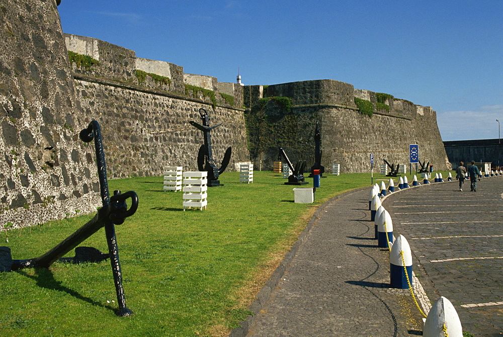 Fortifications, Ponta Delgada, Sao Miguel island, Azores, Portugal, Europe