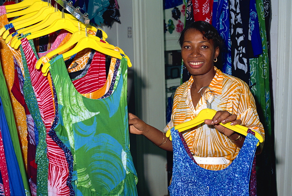 Caribelle Batik based in old Wingfield estate house, Romney Manor, St. Kitts, Leeward Islands, West Indies, Caribbean, Central America