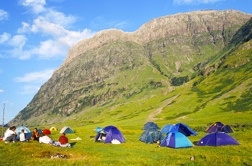 Camping, Glencoe, Highlands, Scotland, United Kingdom, Europe