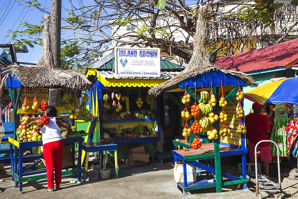 Outdoor market, Clifton, Union Island, The Grenadines, St. Vincent and The Grenadines, West Indies, Caribbean, Central America