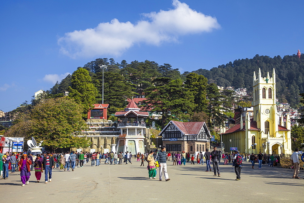 Christ Church, The Ridge, Shimla (Simla), Himachal Pradesh, India, Asia