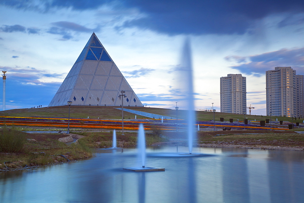 Palace of Peace and Reconciliation pyramid designed by Sir Norman Foster, Astana, Kazakhstan, Central Asia, Asia