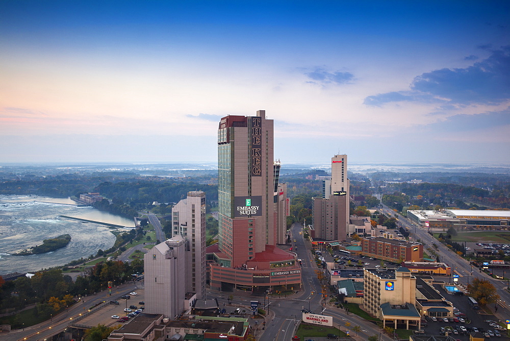 View of hotels, Niagara Falls, Niagara, Ontario, Canada, North America