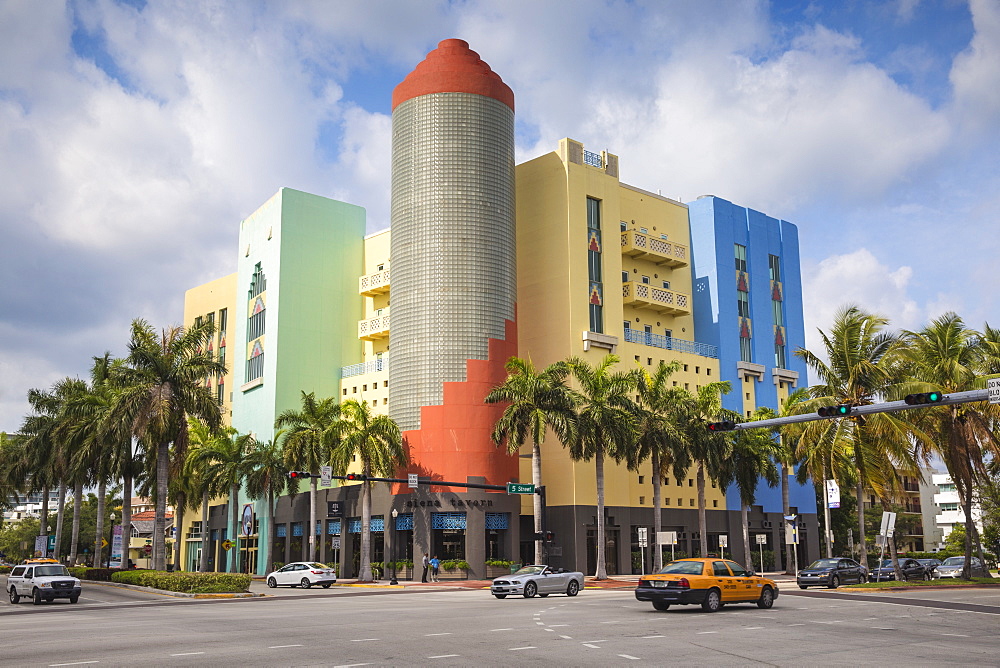 Buildings on Washington Avenue, South Beach, Miami Beach, Miami, Florida, United States of America, North America