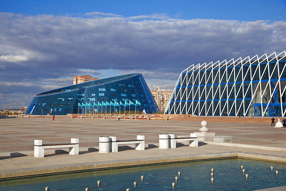 Shabyt Palace of Arts and Palace of Independence, Astana, Kazakhstan, Central Asia, Asia