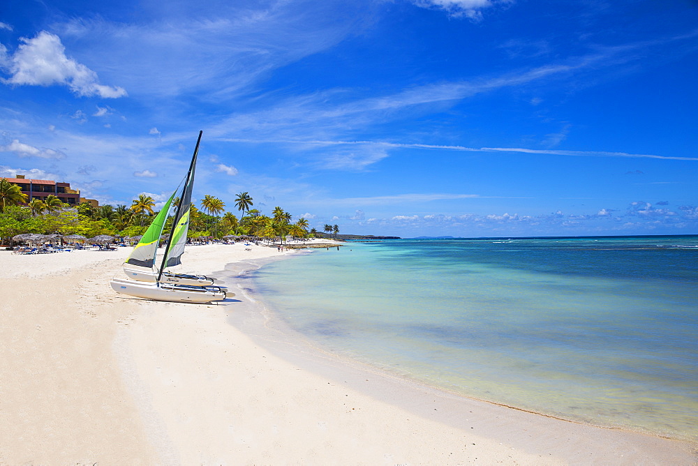 Catamarans on Playa Guardalvaca, Holguin Province, Cuba, West Indies, Caribbean, Central America