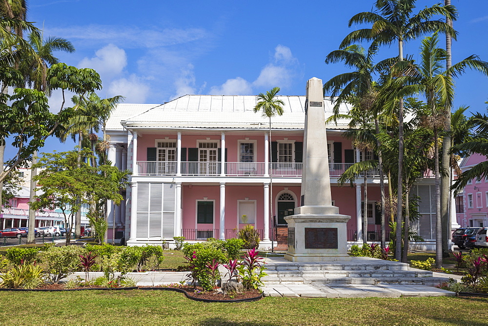 Parliament Square, Supreme Court and Garden of Remembrance, Nassau, Providence Island, Bahamas, West Indies, Caribbean, Central America