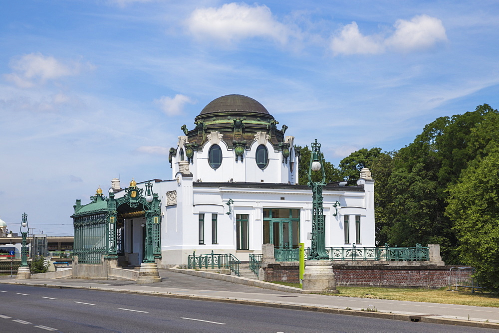 Otto Wagner's Imperial Court Pavilion at Hietzing station, Vienna, Austria, Europe